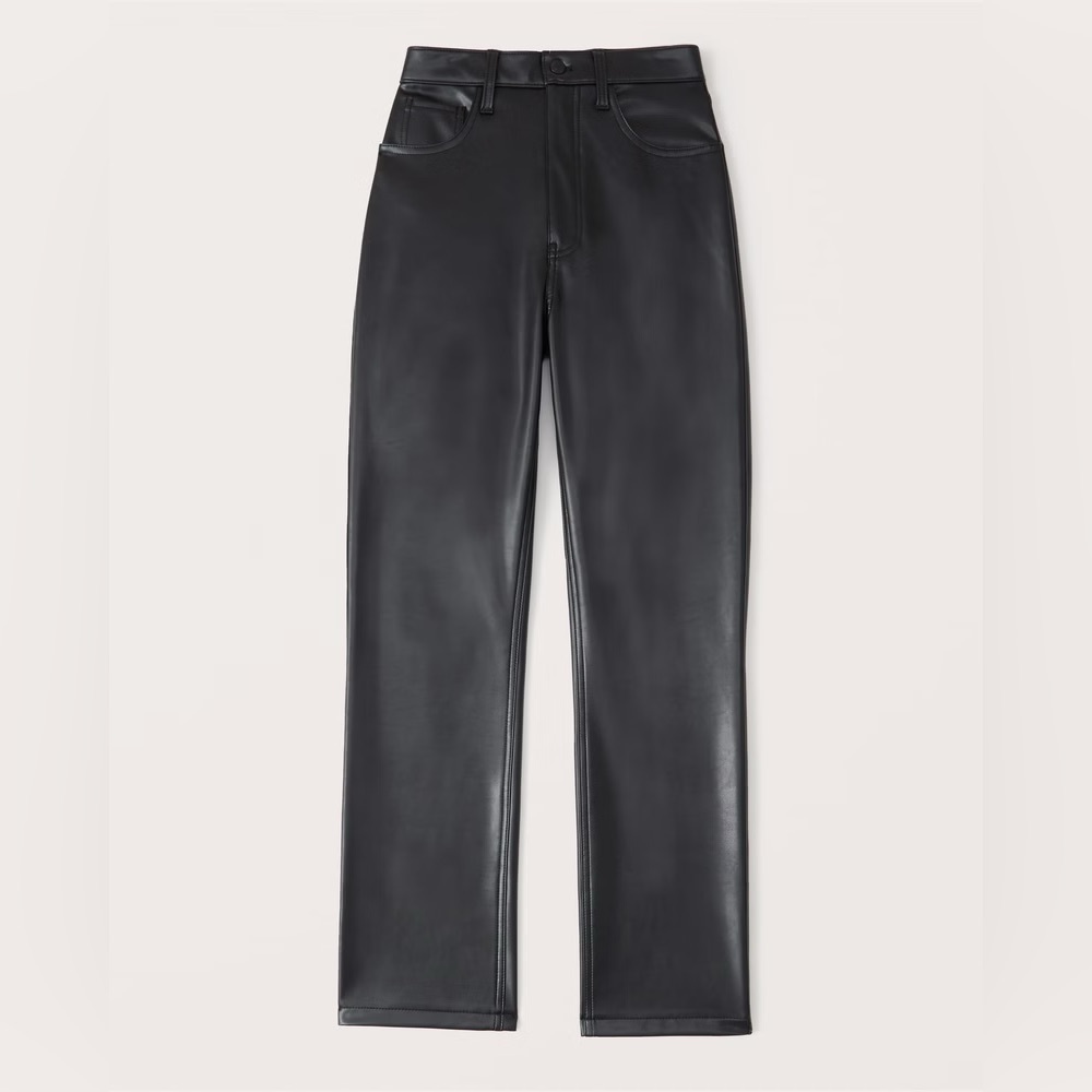 Vegan Leather 90s Straight Pant